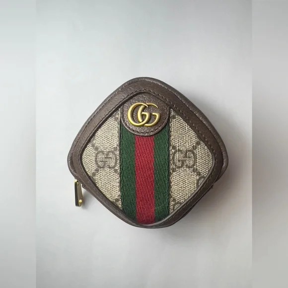 New Gucci GG Ophidia Zipper Key Pouch Case